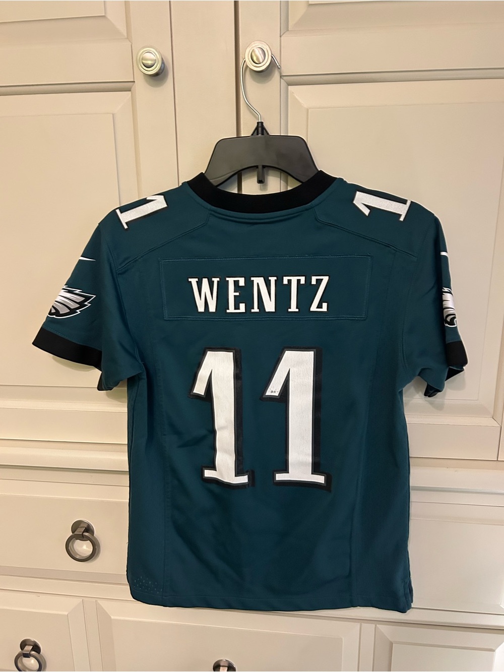 NFL Philadelphia Eagles Kids Carson Wentz #11 Jersey Teal & White